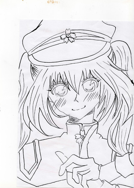 千本桜 初音ミクの塗り絵 名もなきキノコ さんのイラスト ニコニコ