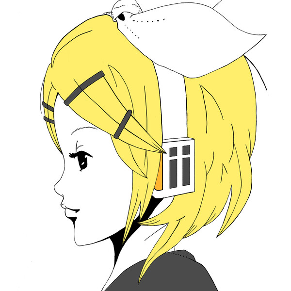 中村佑介風に鏡音リンを描いてみた