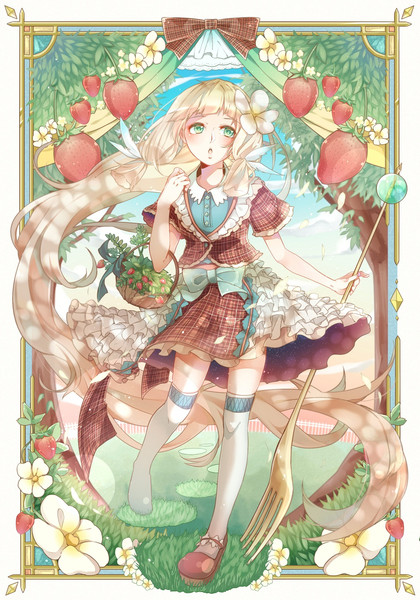 美しい花の画像 50 素晴らしいかわいい フルーツ 女の子 イラスト