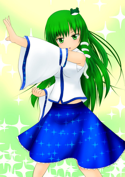 早苗ちゃん変身ポーズ Nano さんのイラスト ニコニコ静画 イラスト