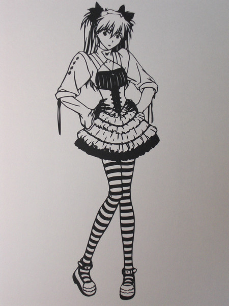 切り絵 惣流 アスカ ラングレー エヴァンゲリオン 豆腐メンタル さんのイラスト ニコニコ静画 イラスト