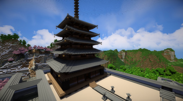 Minecraft 1.5 影MOD　和風建築