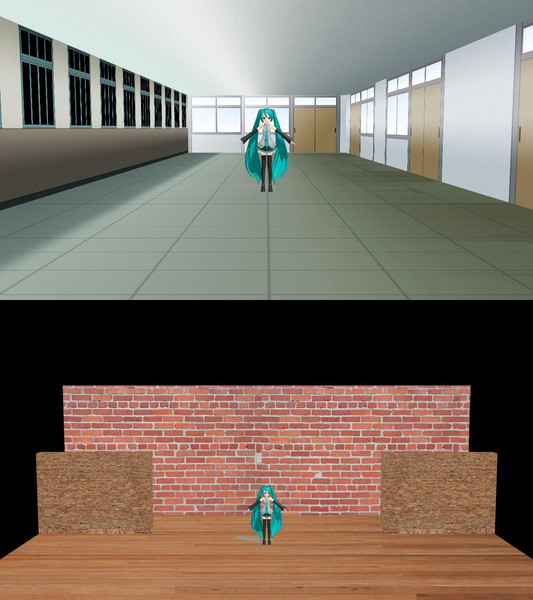 【MMD-OMF3】軽量ステージ2種