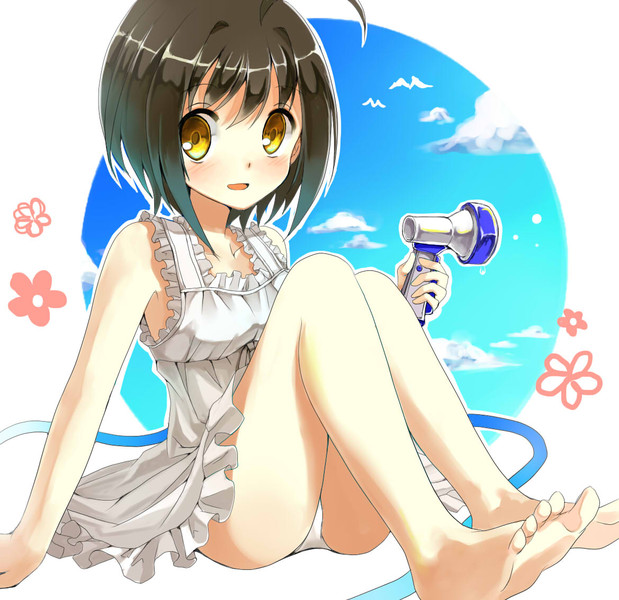 素足白ワンピ小日向ちゃん まるちぇ さんのイラスト ニコニコ静画 イラスト