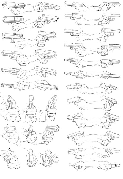 手と銃 トレス たぶちさんち さんのイラスト ニコニコ静画 イラスト