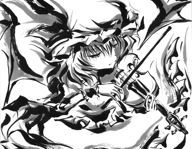 ヴァイオリンを弾いてるレミリアお嬢様 うらんふ さんのイラスト ニコニコ静画 イラスト