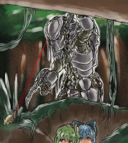 幻想郷でプレデターとかくれんぼ なめ雄 さんのイラスト ニコニコ静画 イラスト