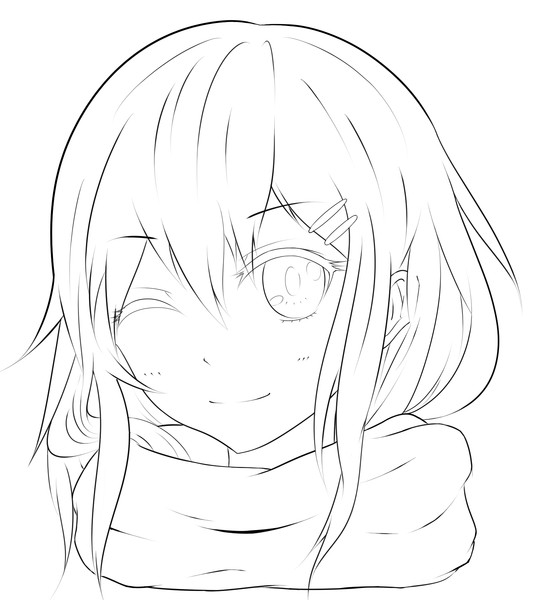 アヤノちゃんの線画 ぐりる さんのイラスト ニコニコ静画 イラスト