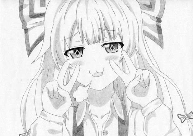 ムフ顔ダブルピース Komu さんのイラスト ニコニコ静画 イラスト