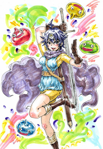 ドラクエ３女勇者たんらくがき 天馬 さんのイラスト ニコニコ静画 イラスト