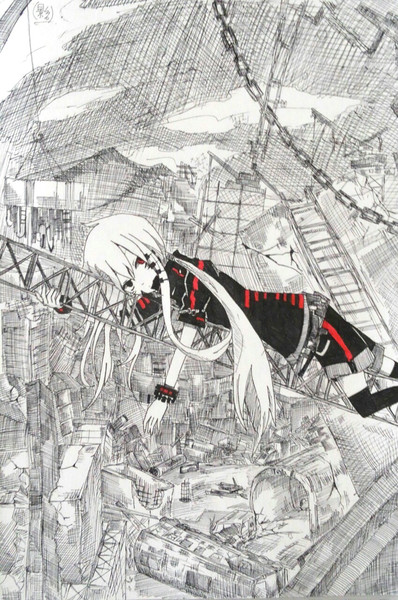 鉄骨 背景 影 さんのイラスト ニコニコ静画 イラスト
