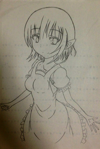 線画 メイドパルスィ Takn さんのイラスト ニコニコ静画 イラスト