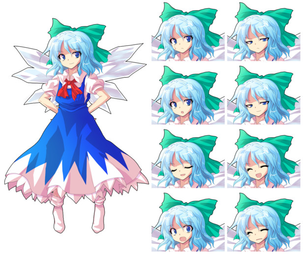 チルノ立ち絵 表情差分 はるか さんのイラスト ニコニコ静画 イラスト