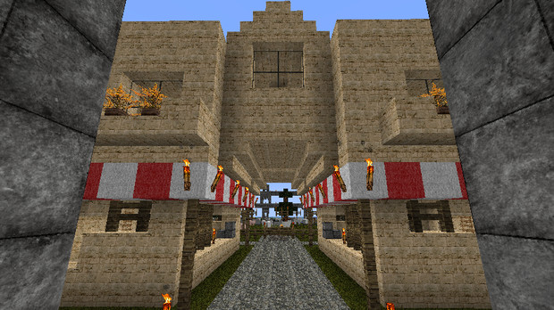 Minecraft トロッコ駅を出た所にあるバザール的なあれ あかしょ Co さんのイラスト ニコニコ静画 イラスト