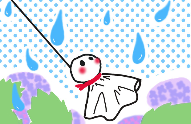 雨の日てるてるぼうず ネア さんのイラスト ニコニコ静画 イラスト