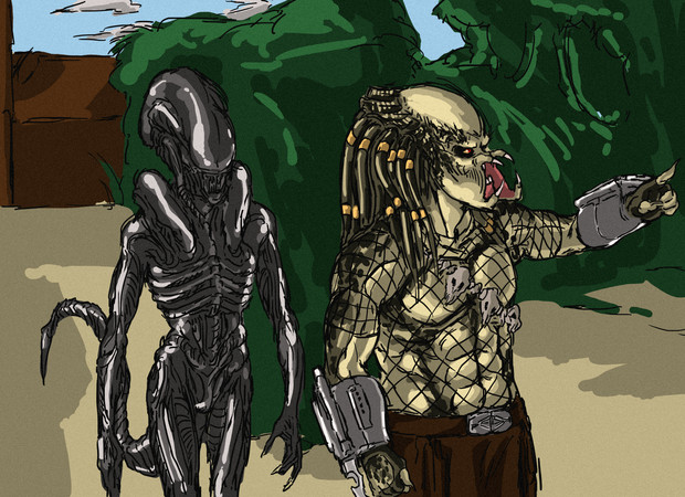 エイリアンハント 狩人と化した先輩 なめ雄 さんのイラスト ニコニコ静画 イラスト