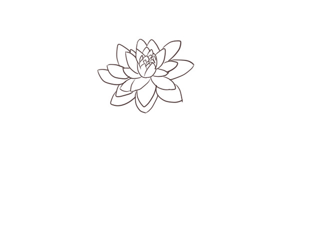 睡蓮 線画 星野 かぜこ さんのイラスト ニコニコ静画 イラスト