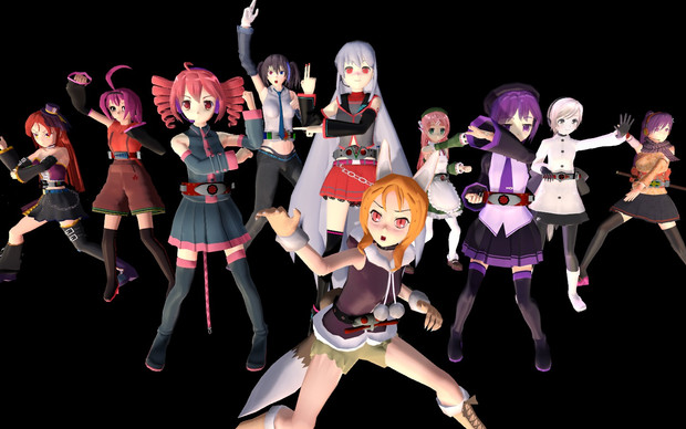 Utau娘 達に昭和ライダーの決めポーズをとってもらった 闇の人 さんのイラスト ニコニコ静画 イラスト