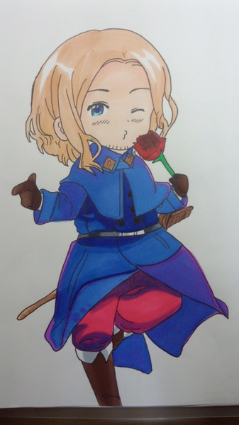 ヘタリアのフランス模写ってみた 流音 さんのイラスト ニコニコ静画 イラスト