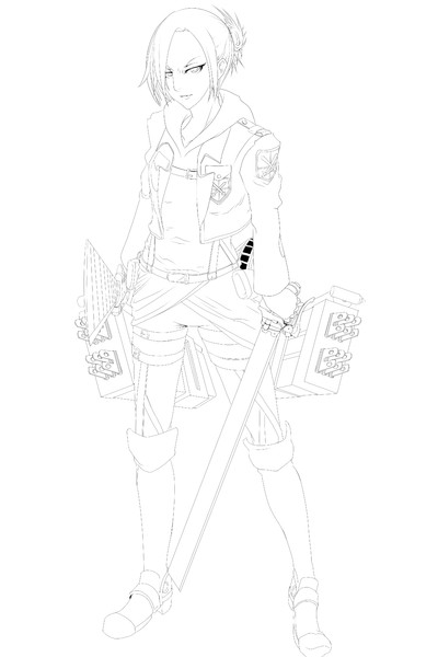 進撃 の 巨人 塗り絵