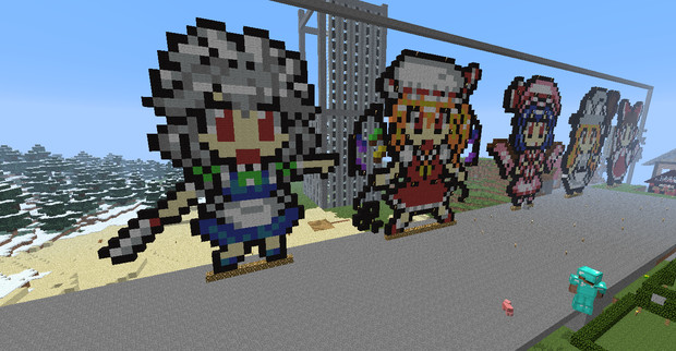 Minecraft ドット絵咲夜作ってみた 静画版 大佐クン さんのイラスト ニコニコ静画 イラスト