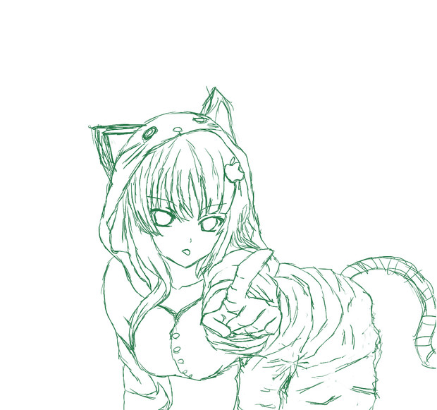 Iphone５擬人化 黒の子 のフード付き 下書き たろう さんのイラスト ニコニコ静画 イラスト