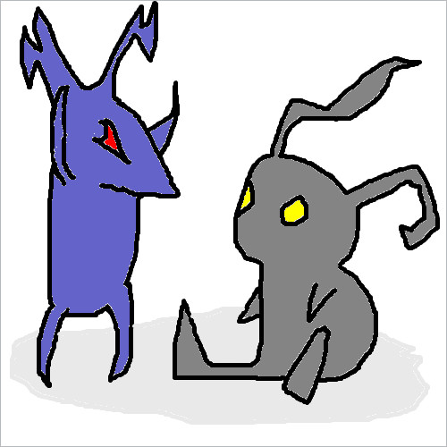 フラッドとシャドウ マウスで描いてみた ソラ ユース さんのイラスト ニコニコ静画 イラスト
