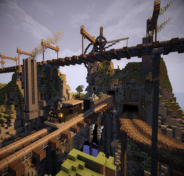 Minecraft 鉱山鉄道bergwerk Tal 車窓コン くろたまご さんのイラスト ニコニコ静画 イラスト