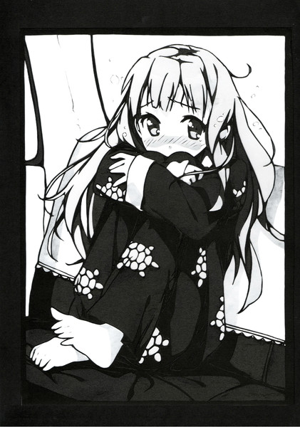 パジャマ小豆ちゃん連行中 白黒切り絵 S Thurk さんのイラスト ニコニコ静画 イラスト