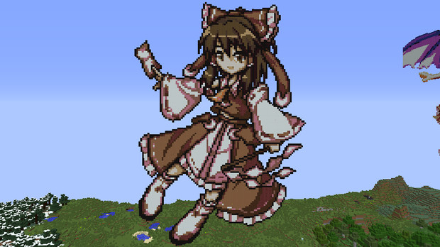 Minecraft 霊夢 ドット絵作ってみた Mimorin ﾋｯｼｮ さんのイラスト ニコニコ静画 イラスト