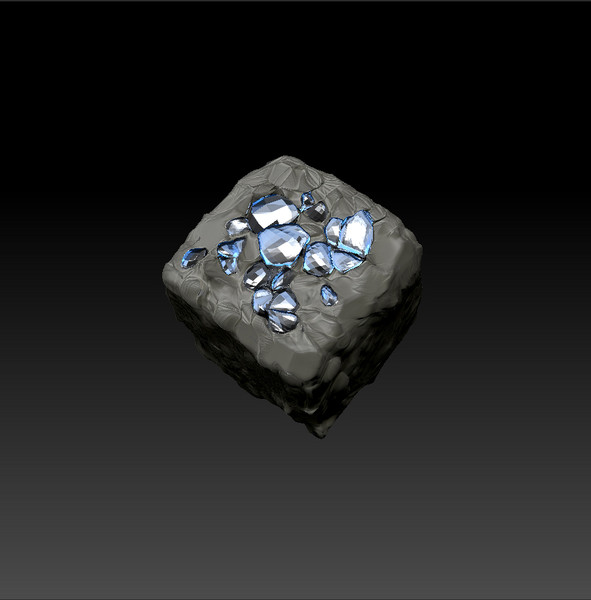 Minecraft ダイヤ鉱石を３dcgで作ってみた Pero さんのイラスト ニコニコ静画 イラスト