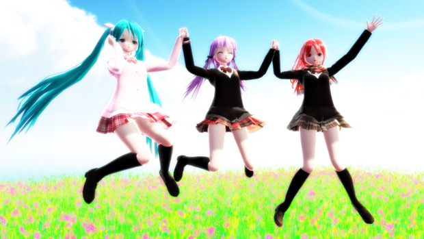 手をつないでジャンプ イシュトリ ニコニコは放置 さんのイラスト ニコニコ静画 イラスト