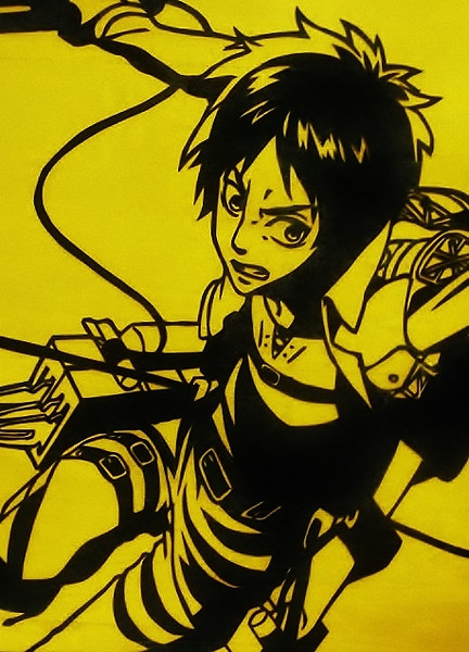進撃の巨人 切り絵 エレン あやぱん さんのイラスト ニコニコ静画 イラスト