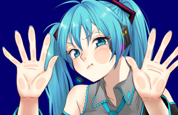 画面に張り付いてるミクさん もげ さんのイラスト ニコニコ静画 イラスト