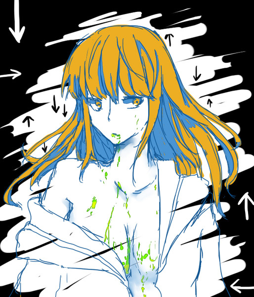 嘔吐系女子 ニコニコ静画 イラスト