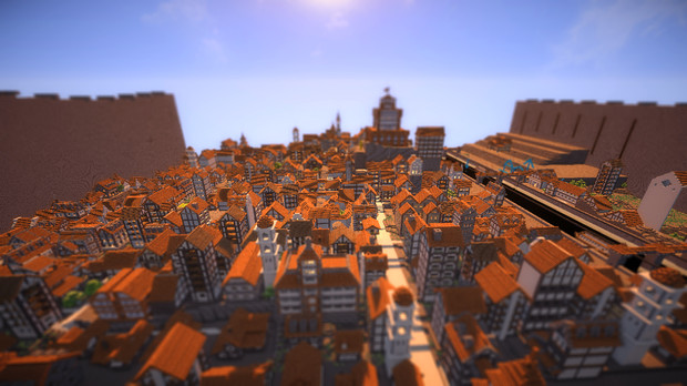 Minecraft シガンシナ区再現プロジェクト 6 18時点の全景描写 このさきれむ さんのイラスト ニコニコ静画 イラスト