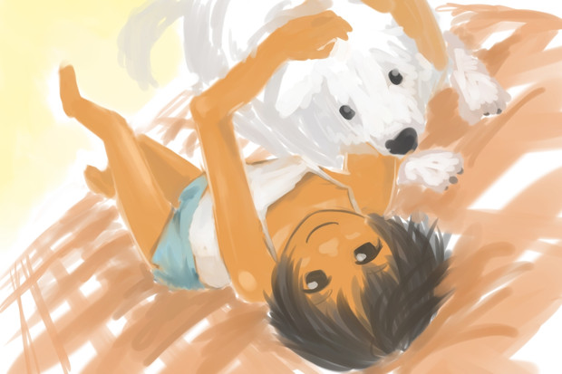 犬と女の子 ニコニコ静画 イラスト