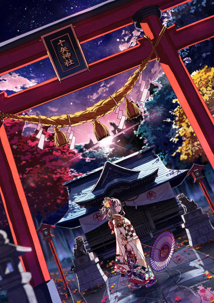 神社 イラスト 幻想的
