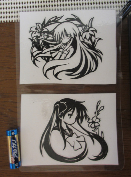 [切り絵]泉かなた＆柊かがみ