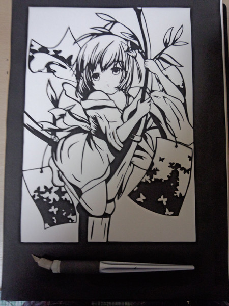 切り絵 七夕 鹿 Hiyuki さんのイラスト ニコニコ静画 イラスト