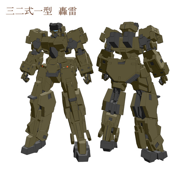 フレームアームズ 轟雷 3DCG