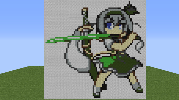 [minecraft]人形劇のキャラをドット絵で作ってみた　No.34　ようむ