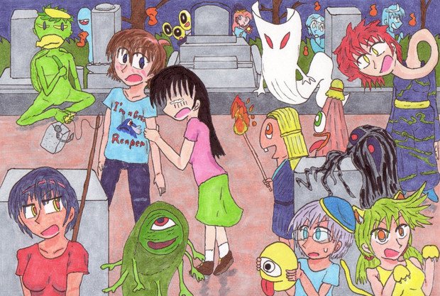 妖怪肝試し 餡跳び さんのイラスト ニコニコ静画 イラスト