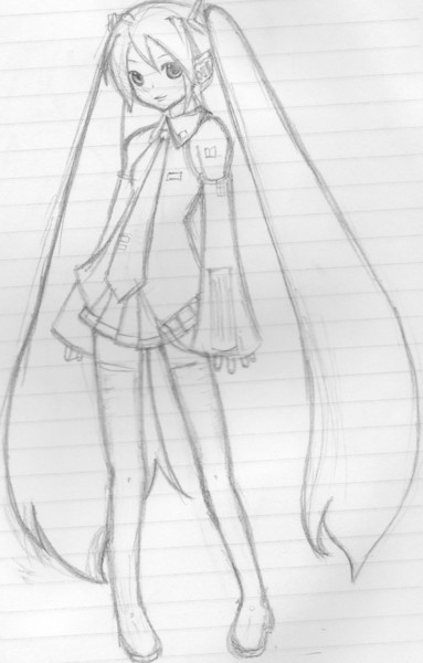 初音ミクの模写です Lalala さんのイラスト ニコニコ静画 イラスト