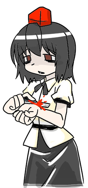 リストカット射命丸 ニコニコ静画 イラスト