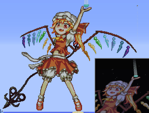 Minecraft フランちゃん ドット絵作ってみた Mimorin ﾋｯｼｮ さんのイラスト ニコニコ静画 イラスト