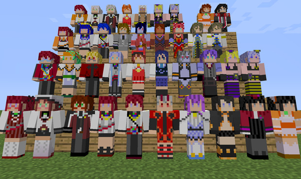 Minecraft 自作スキン Sn5集合写真 A くらいす さんのイラスト ニコニコ静画 イラスト