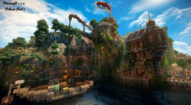 【Minecraft】 渓谷に城郭都市を作る～Part5.SS001