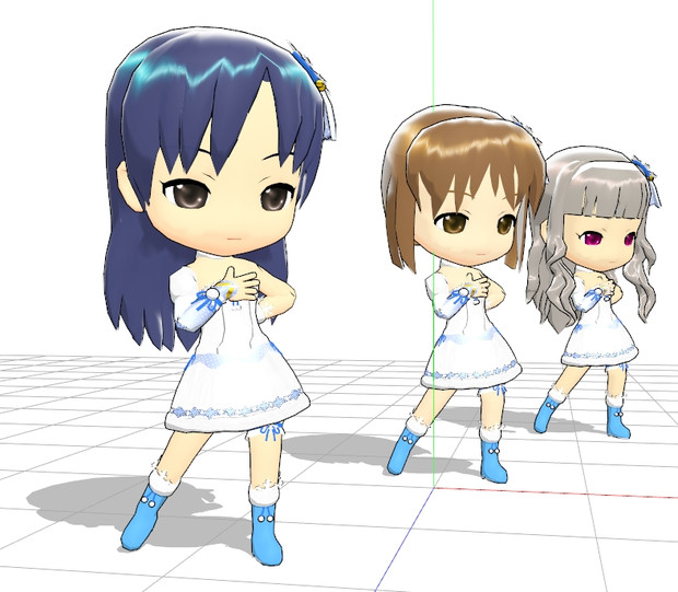 スノーフレークリリパット 四条さんと千早ちゃんが一緒だから心強いですぅ モデル配布 あおうさぎ P さんのイラスト ニコニコ静画 イラスト