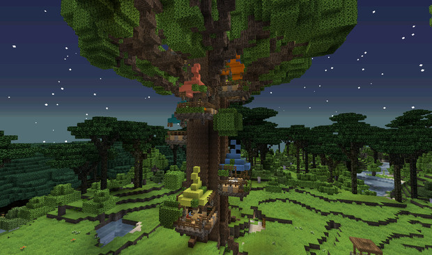 Minecraft 巨木に小人はうす ぅーたん さんのイラスト ニコニコ静画 イラスト